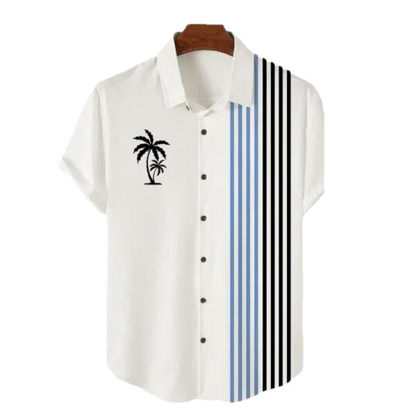 Hawaiian Men's Summer 3D Printed Short-sleeved Shirt - Image 6