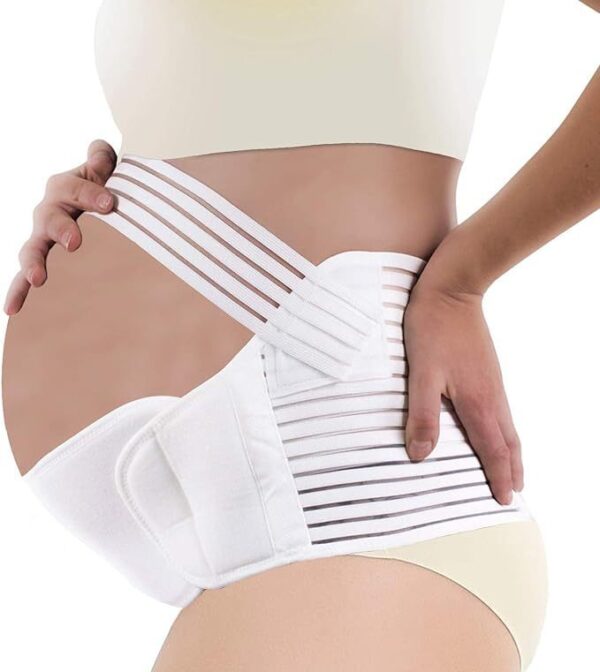 Solid Color Breathable Adjustable Maternity Belt - Image 3