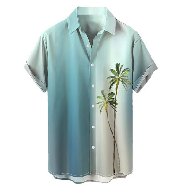 Hawaiian Men's Summer 3D Printed Short-sleeved Shirt - Image 5