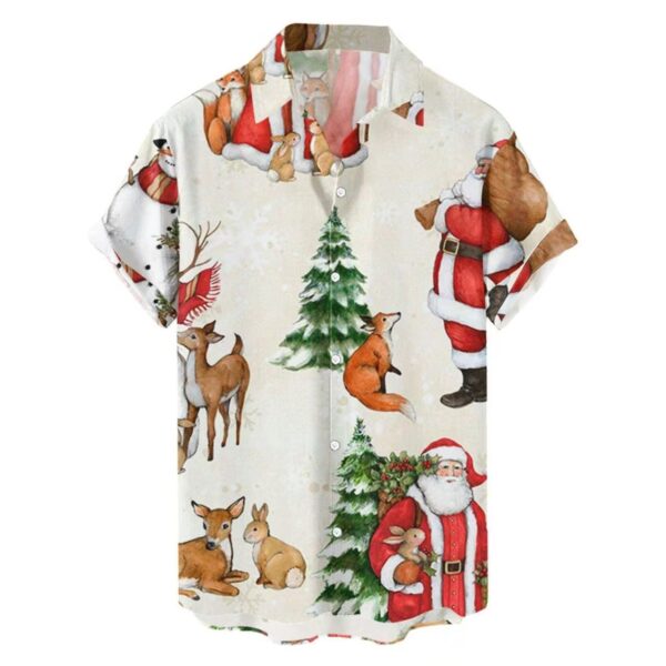 Hawaiian Men's Summer 3D Printed Short-sleeved Shirt - Image 9