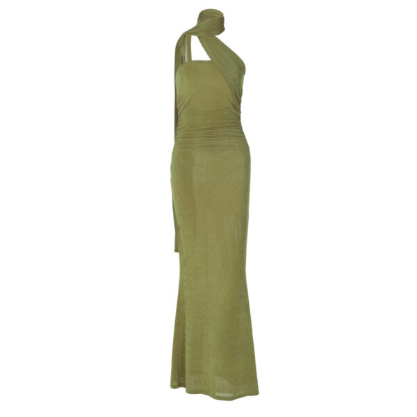 Street Style Slim-fit Long Ribbon Dress Women - Image 6