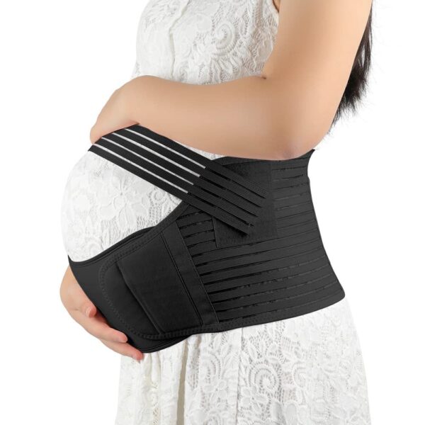 Solid Color Breathable Adjustable Maternity Belt - Image 4