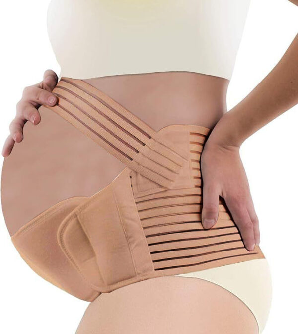 Solid Color Breathable Adjustable Maternity Belt - Image 2