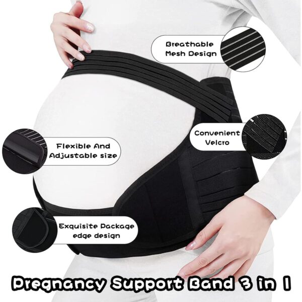 Solid Color Breathable Adjustable Maternity Belt - Image 6