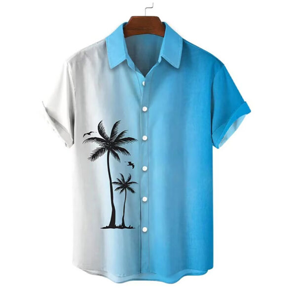 Hawaiian Men's Summer 3D Printed Short-sleeved Shirt - Image 10