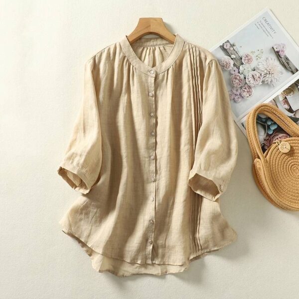 Top Stand Collar Casual Simple Loose - Image 2