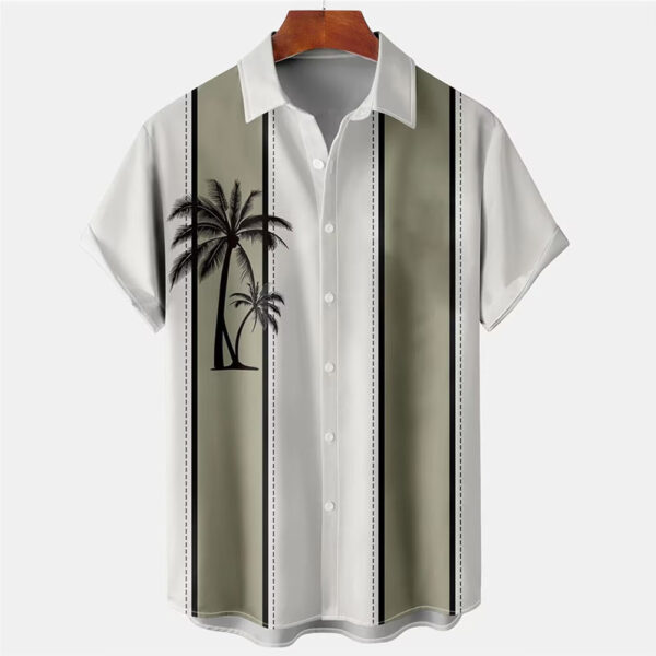 Hawaiian Men's Summer 3D Printed Short-sleeved Shirt - Image 3