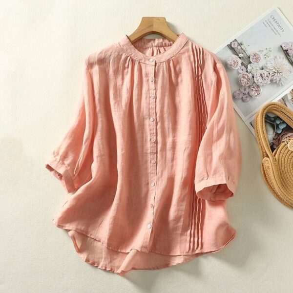Top Stand Collar Casual Simple Loose - Image 5