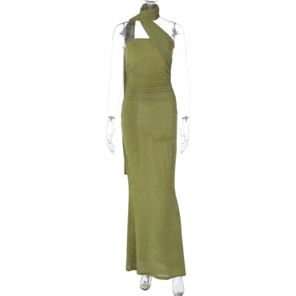 Street Style Slim-fit Long Ribbon Dress Women - Image 8