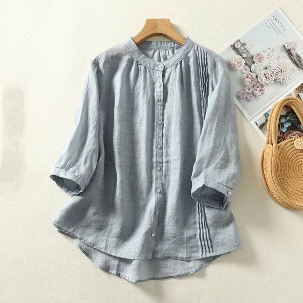 Top Stand Collar Casual Simple Loose - Image 4
